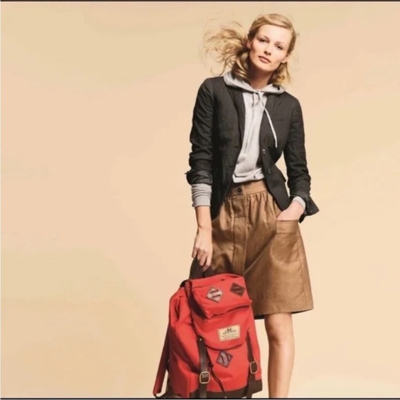 J Crew women’s Dorrie Linen Blend mini Skirt camel color sz 0 preloved - Picture 1 of 10